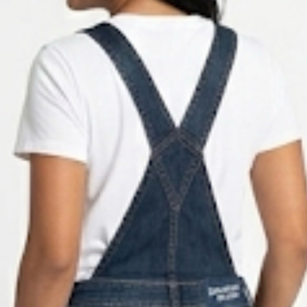 Angels Forever Young Blue Jean Overalls Medium NWT Signature Denim Bibs - Picture 12 of 12